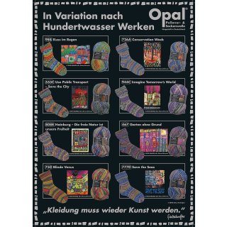 Opal Sockenwolle 4-fach Hundertwasser III 3202 - nach Werk 553C - Use Public Transport - Save the City